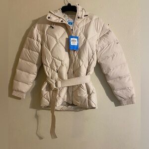 Columbia - Wome’s Icy Heights Belted Jacket - Size: Xs Color: Chalk.
